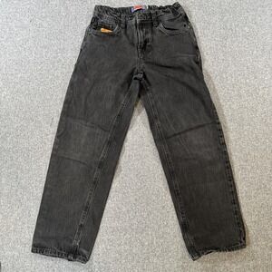Empyre Black Baggy Wide Leg Jeans Size 26 Y2K Skater Grunge Streetwear Denim